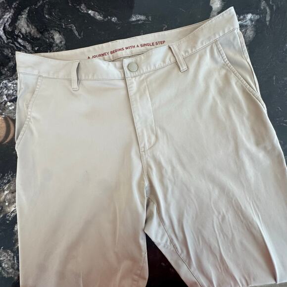 Rhône commuter classic pant khaki tan size 33 inseam 31.5 straight leg stretch - Picture 5 of 10